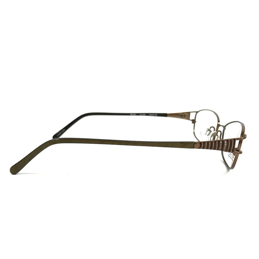 Marcolin Eyeglasses Frames MA7301 Col. 045 Brown Green Oval Crystals 53-16-135